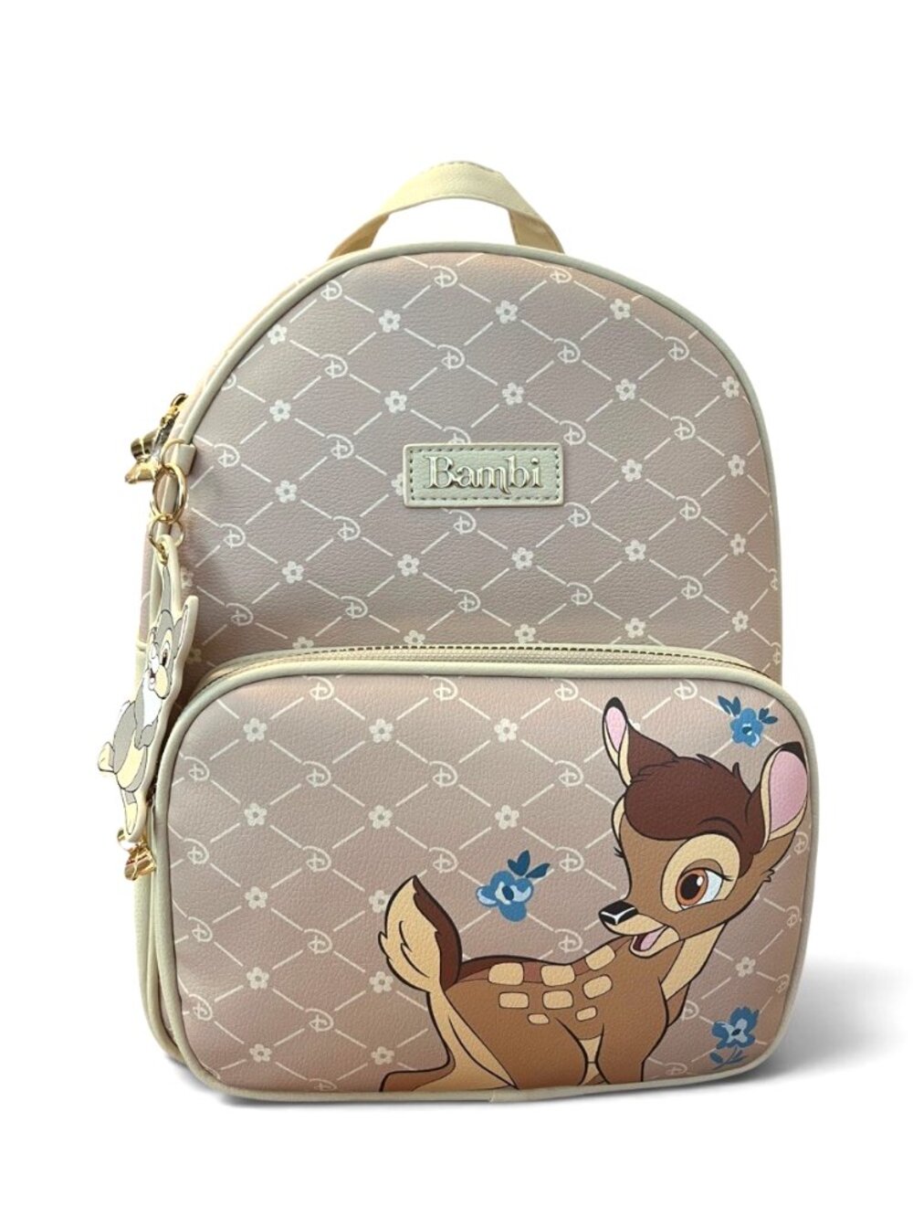 Disney Bambi Faux Leather Backpack Thumper Charm Butterfly Pull Primark NWT